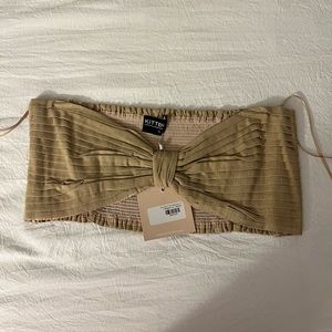 NWT Kittenish tan bandeau top